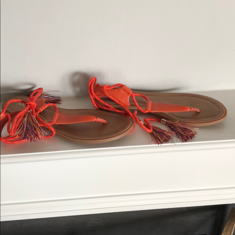 Ankle tie sandals